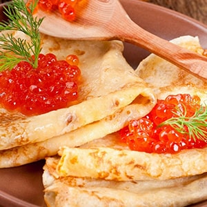 Блины с икрой